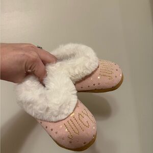 Juicy Couture Pink and Gold Starry Slippers